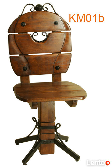 Krzesła drewniane, metaloplastyka, drewno