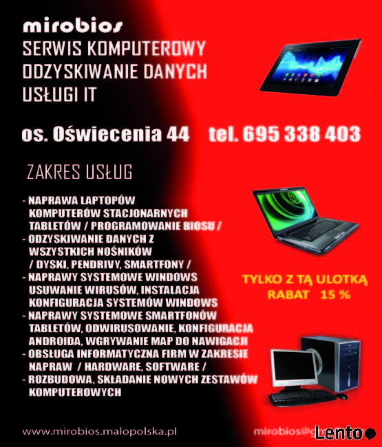 Serwis Komputerowy /Odzyskiwanie Danych