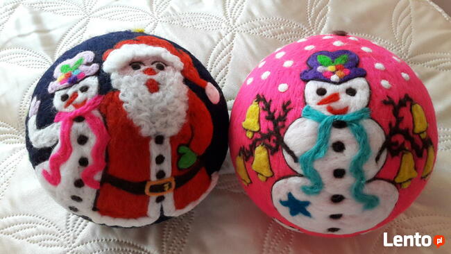Bombki wykonane z filcu - nietłukące się - okazja