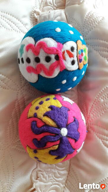 Bombki wykonane z filcu - nietłukące się - okazja