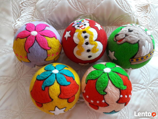 Bombki z filcu - nietłukące się - okazja !