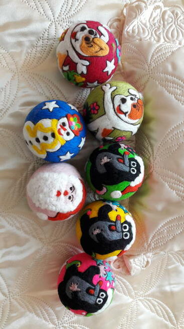 bombki z wełny czesankowej i styropianu - nietłukące się