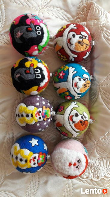 Bombki z filcu - nietłukące się - okazja !