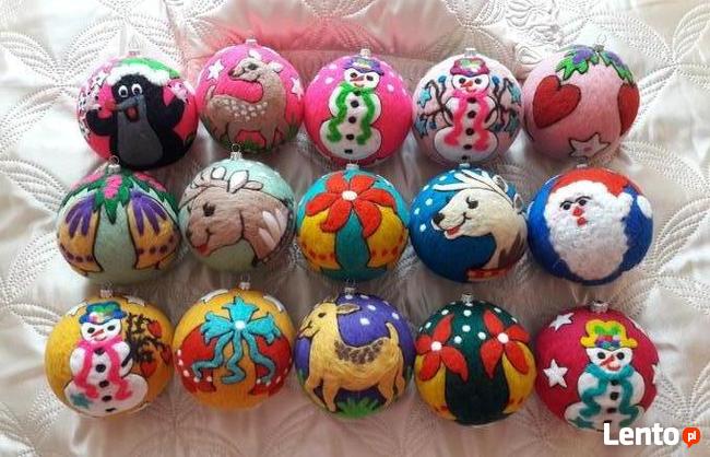 bombki z wełny czesankowej i styropianu - nietłukące się