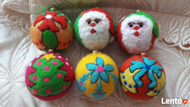 Bombki wykonane z filcu - nietłukące się - okazja