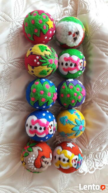 Bombki wykonane z filcu - nietłukące się - okazja