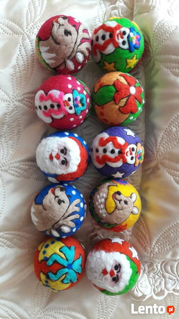 Bombki wykonane z filcu - nietłukące się - okazja