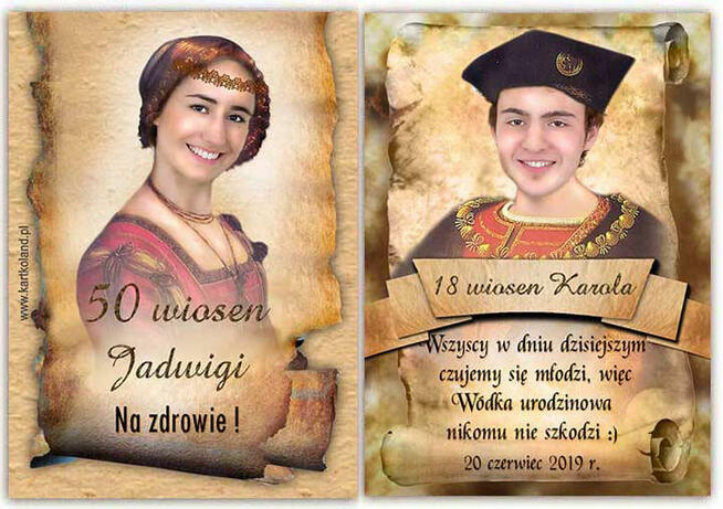 etykiety naklejki na alkohol wódkę butelki ze zdjęciem ślub