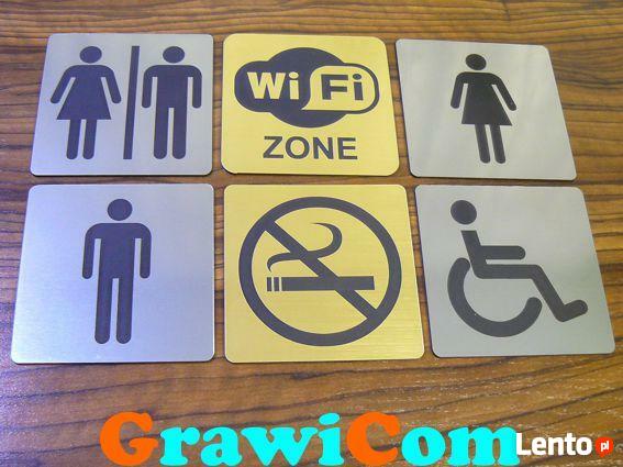 oznaczenie toalet, na drzwi