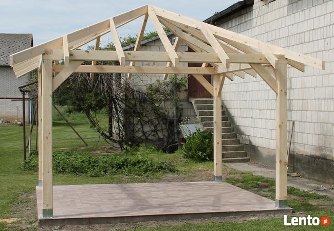 Altana KONSTRUKCJA ALTANY 4x4m Altanka Pergola Wiata Domek
