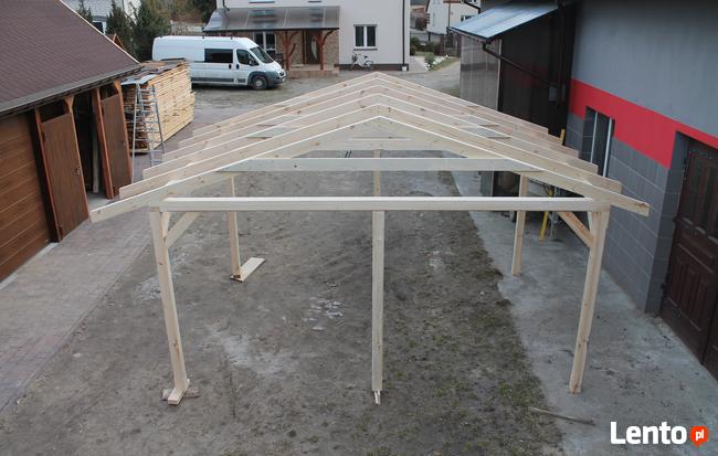 KONSTRUKCJA ALTANY 5x4m WIATA ZADASZENIE PERGOLA DOMEK GARAŻ