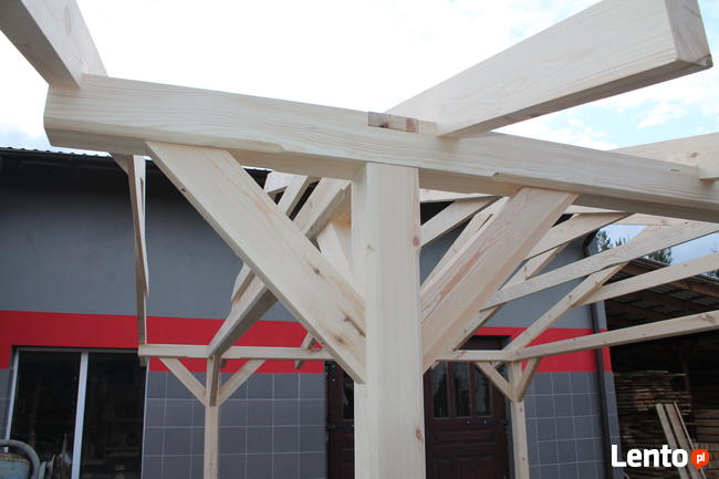 KONSTRUKCJA ALTANY 5x4m WIATA ZADASZENIE PERGOLA DOMEK GARAŻ