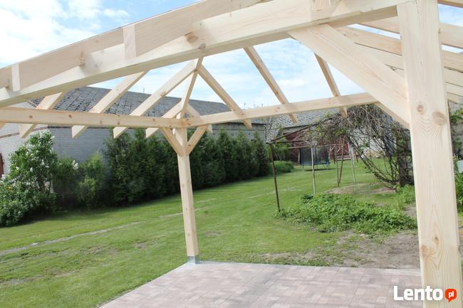 Altana KONSTRUKCJA ALTANY 4x4m Altanka Pergola Wiata Domek