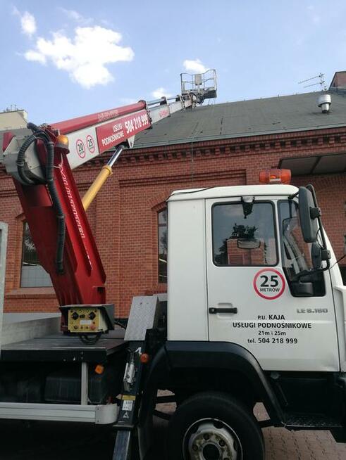 Usługi podnośnikiem koszowym zywżką Poznań okolice