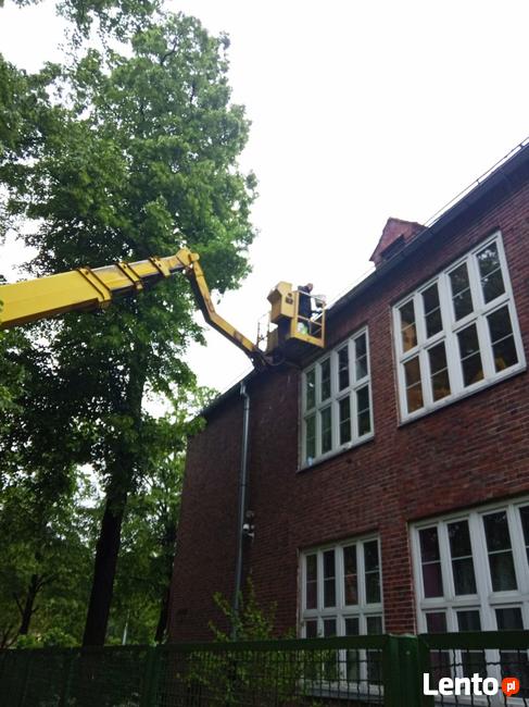 czyszczenie rynien, podnosnik koszowy, wycinka drzew Wrocław