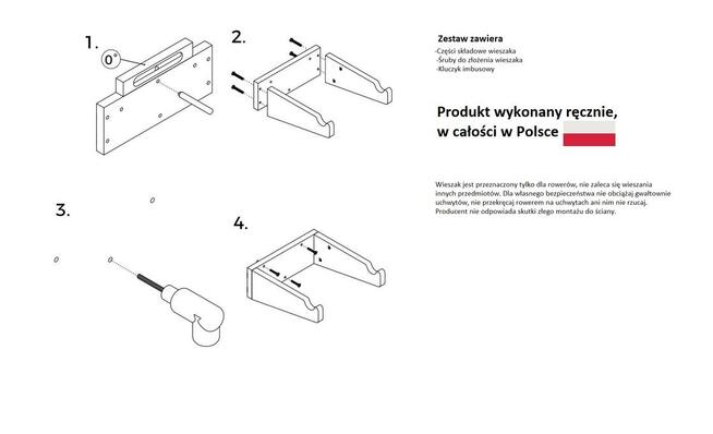 Rower szosowy / wieszak rowerowy / uchwyt rowerowy na ścianę