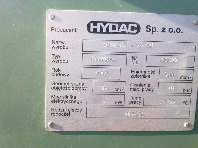 Stacja hydrauliczna HYDAC
