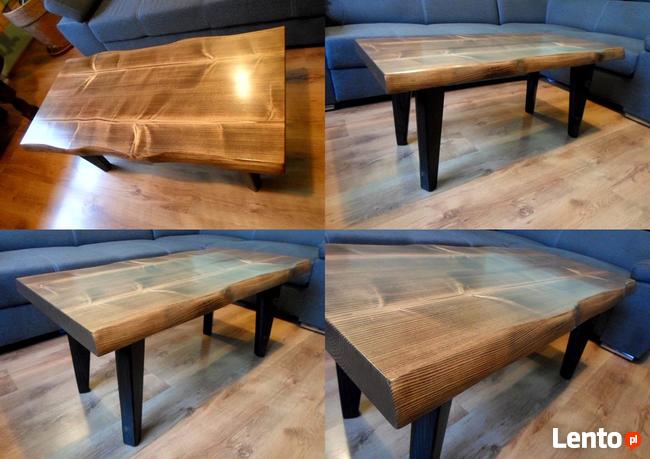 Stolik kawowy skandynawski ława drewniany P01 loft industria