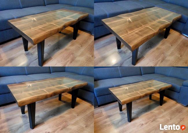 Stolik kawowy skandynawski ława drewniany P01 loft industria