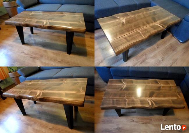 Stolik kawowy skandynawski ława drewniany P01 loft industria