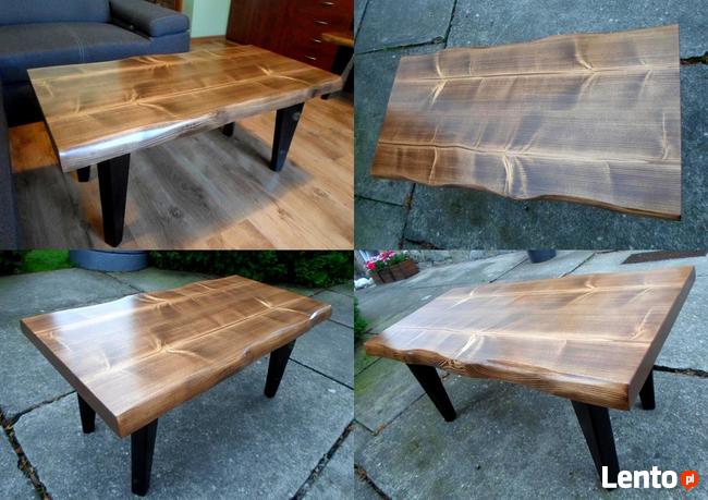 Stolik kawowy skandynawski ława drewniany P01 loft industria