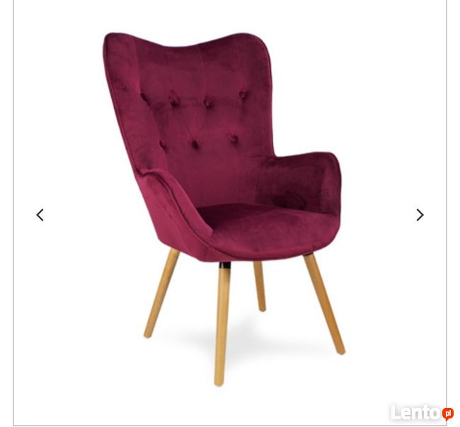 Fotel uszak z weluru różne kolory