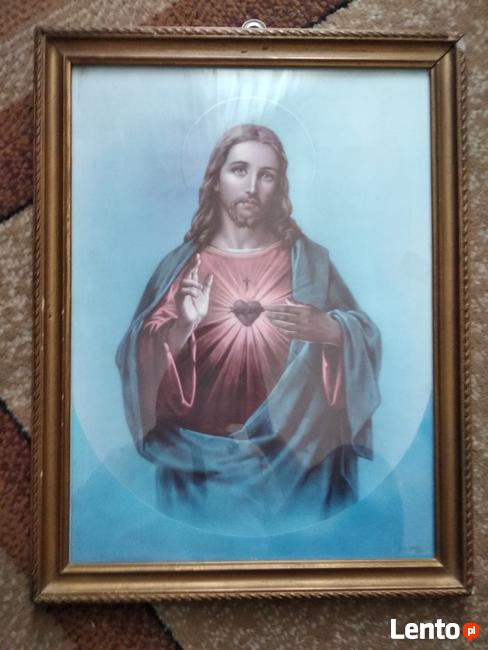 obraz najświętszego serca jezusa stary