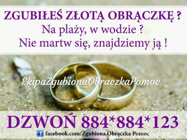 Zgubiona obrączka pomoc wykrywacz metalu metali