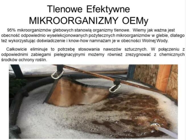 Oemy - Efektywne Mikroorganizmy Tlenowe dla rolnictwa. Emy