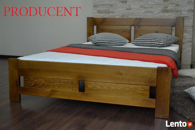 Łóżo dreniane sosnowe Kora 160x200 orzech 4 kolory