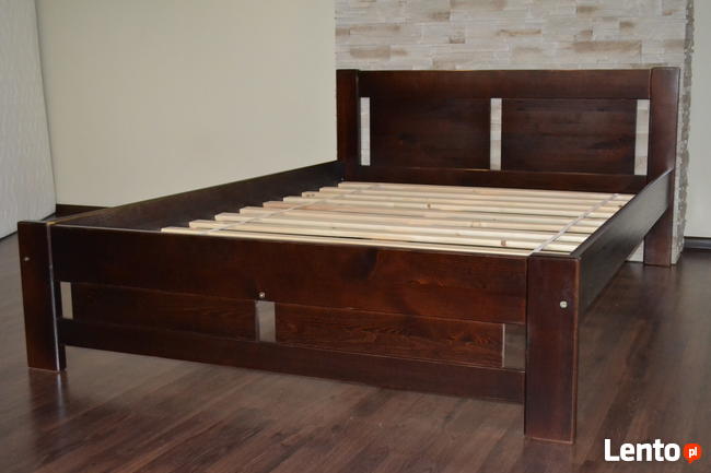 Łóżo dreniane sosnowe Kora 160x200 orzech 4 kolory