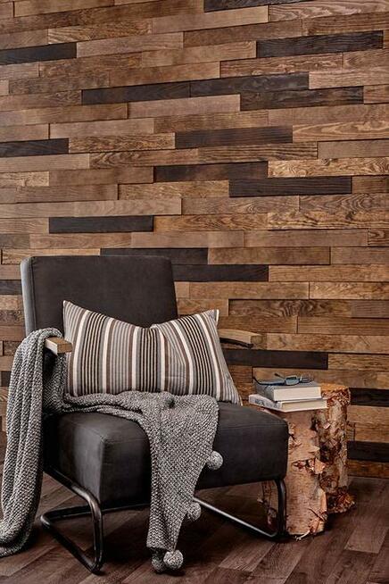 Drewniane panele ścienne dekoracyjne, naturalne lite drewno