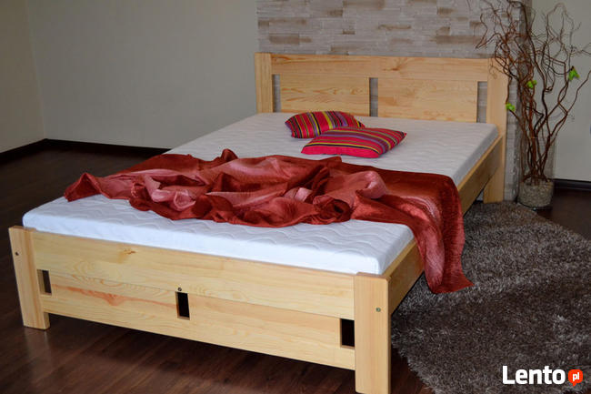 Łóżo dreniane sosnowe Kora 160x200 orzech 4 kolory