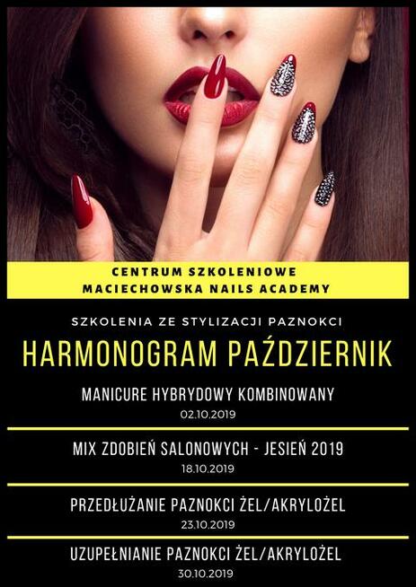 Szkolenia Hybryda Przedłużanie Uzupełnianie Paznokci Zdobien