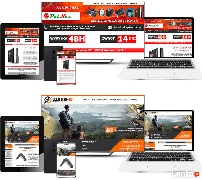 Szablony Allegro / eBay (PL,ENG, DE) Strony internetowe ,LOGO