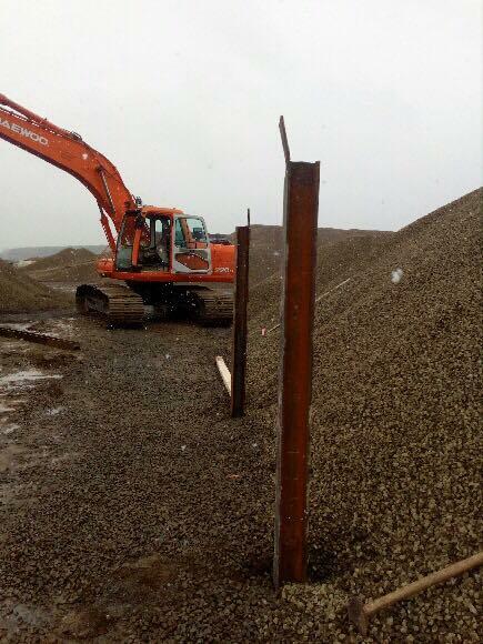 Wbijanie ścianek szczelnych/grodzic/larsenów/ścianki szczeln