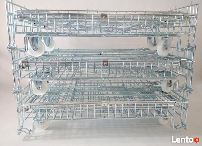 Kosz magazynowy siatkowy na kołach 1200x800x1000