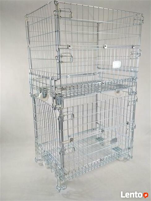 Kosz magazynowy siatkowy na kołach 1200x800x1000