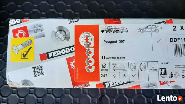 Tarcze hamulcowe FERODO TYŁ PEUGEOT 307 kpl.2-szt. NOWE