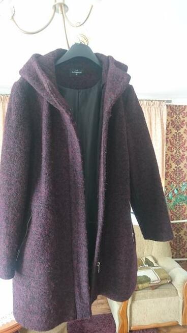 płaszcz zimowy z domieszką wełny