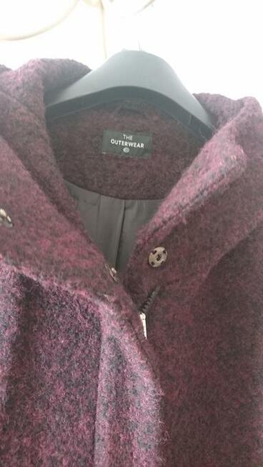 płaszcz zimowy z domieszką wełny