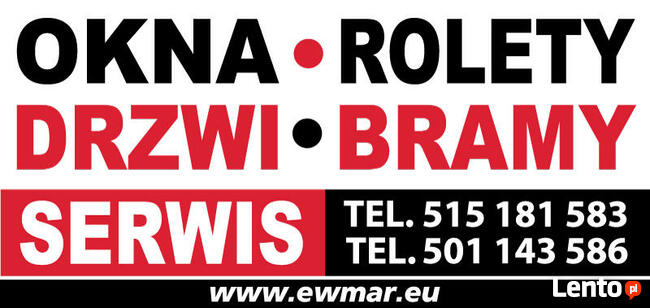 Rolety zew. Silniki, Piloty, Bramy Rolowane, Segmentowe, Okn