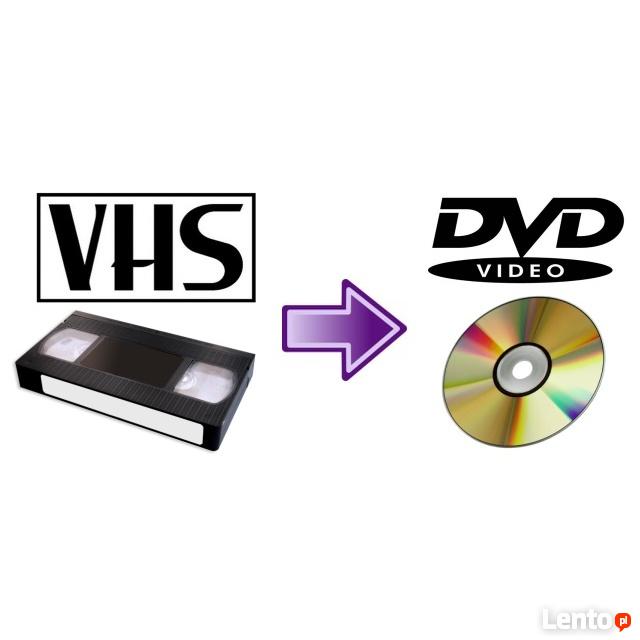 Kopiowanie kaset VHS na pendrive lub DVD, montaż filmów