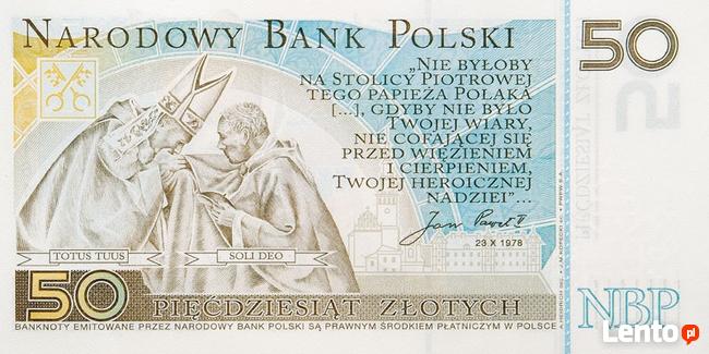 Banknot kolekcjonerski 50 zł JAN PAWEŁ II NOWY !!! OKAZJA