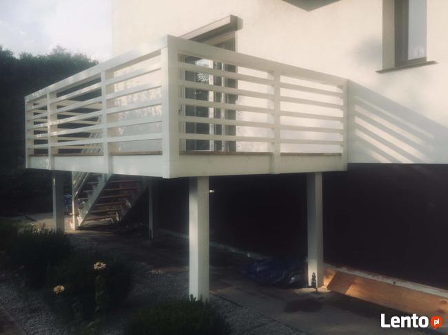 Schody zewnętrzne drewniane