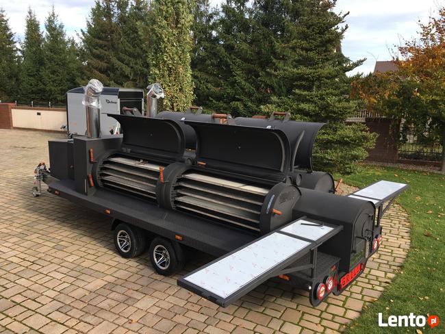 smoker grill bbq Texas 4 xxl long mobilny grill