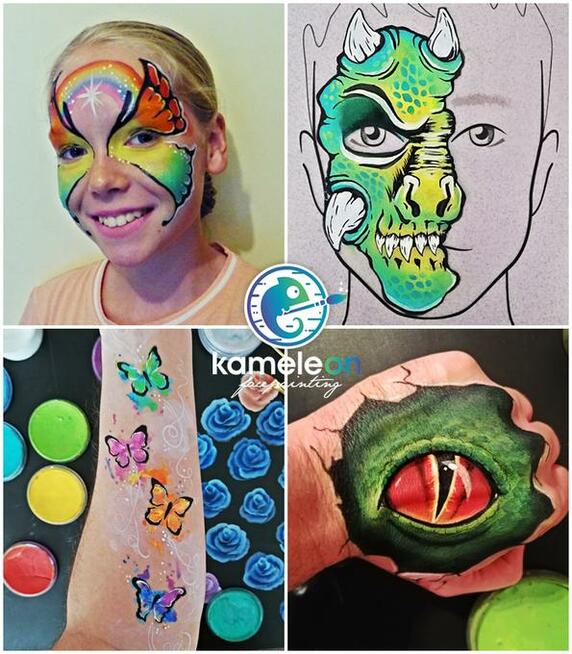 Malowanie twarzy Face painting halloween mikołajki