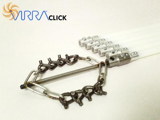 Zestaw do czyszczenia komina od dołu mechanicznie Virra Clic