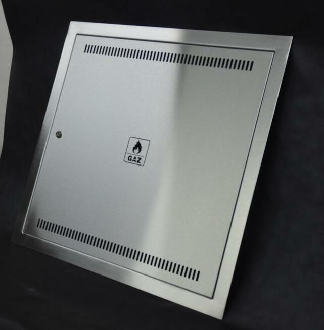Drzwiczki do gazu z ramką 600x600mm z zamkiem INOX - GAZOWE