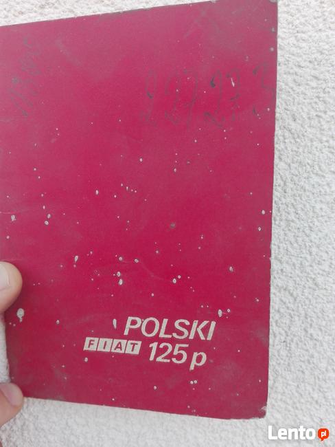 Książka gwarancyjna Fiata 125p